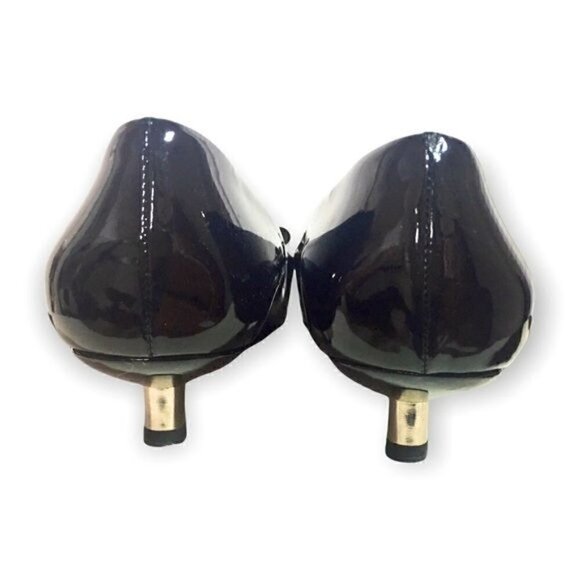 Prada patent leather pump with grosgrain bows Size 38.5 EU, in Original Box - Picture 6 of 12